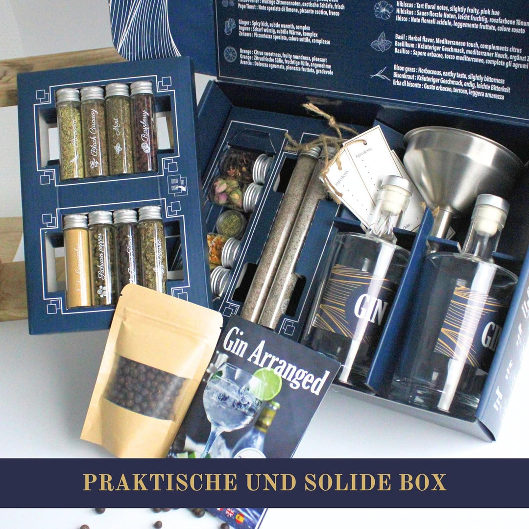 L&G® Gin set – Gewürz- und Zubehörset für personalisierte Kreationen, ideales einzigartiges Geschenk
