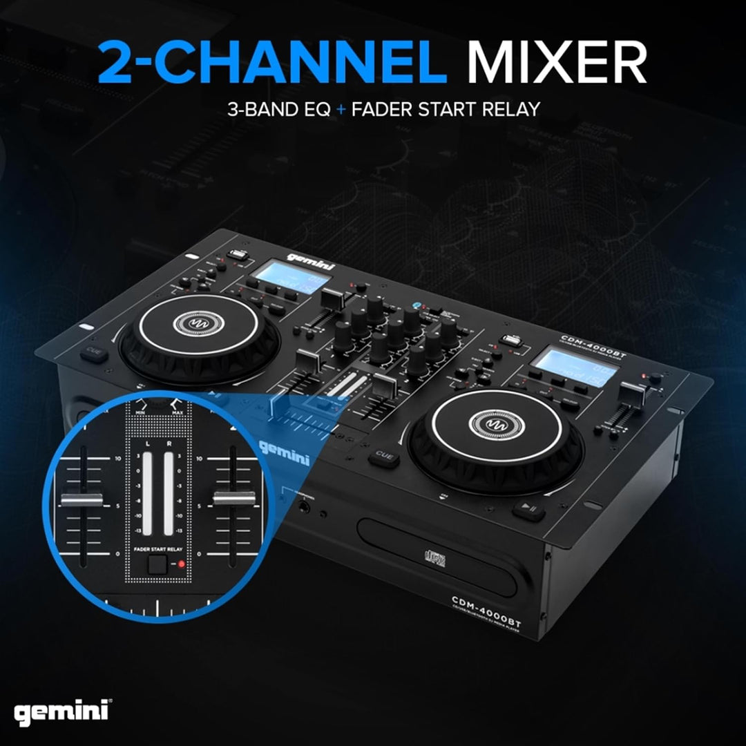 Gemini Sound CDM4000BT - DJ Doppel-CD-Player mit Bluetooth und USB