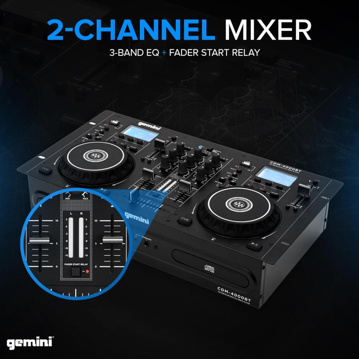 Gemini Sound CDM4000BT - DJ Doppel-CD-Player mit Bluetooth und USB