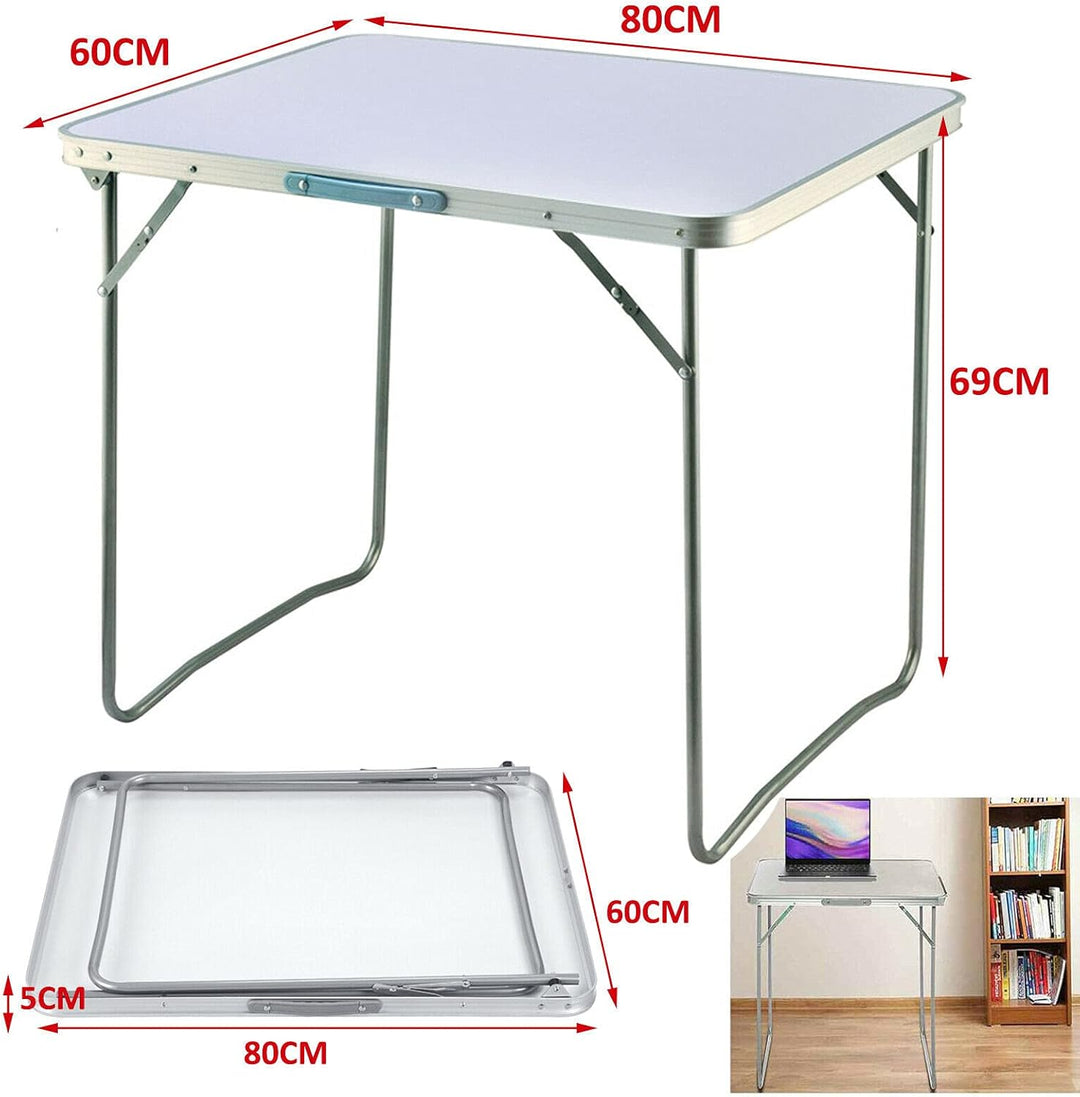 Tragbar Klapptisch Aluminium, Campingtisch Flatbar für Balkon Terrasse Picknick, Esstisch Bürotisch