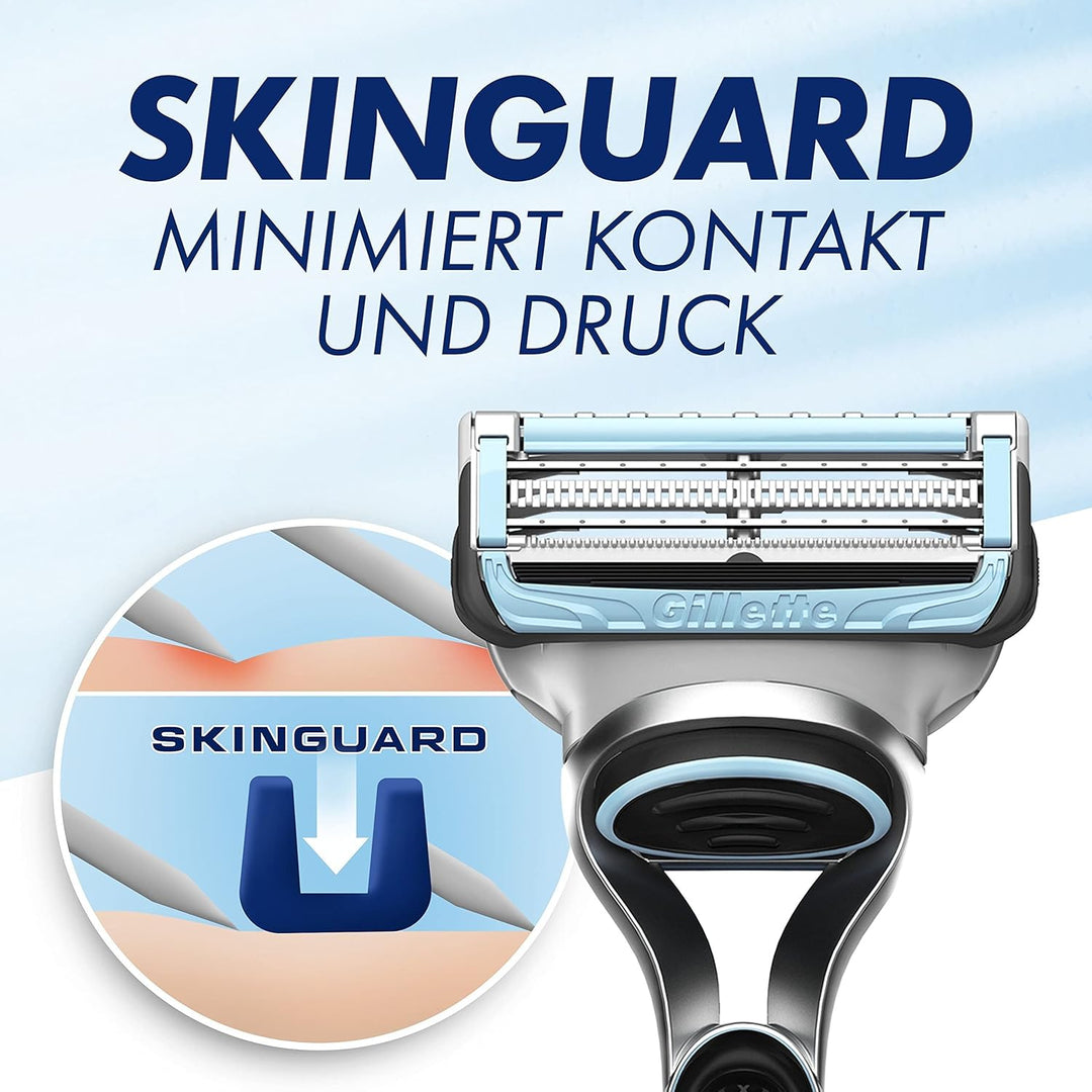Gillette SkinGuard Sensitive Rasierklingen für Rasierer, 8 Ersatzklingen für Nassrasierer Herren mit