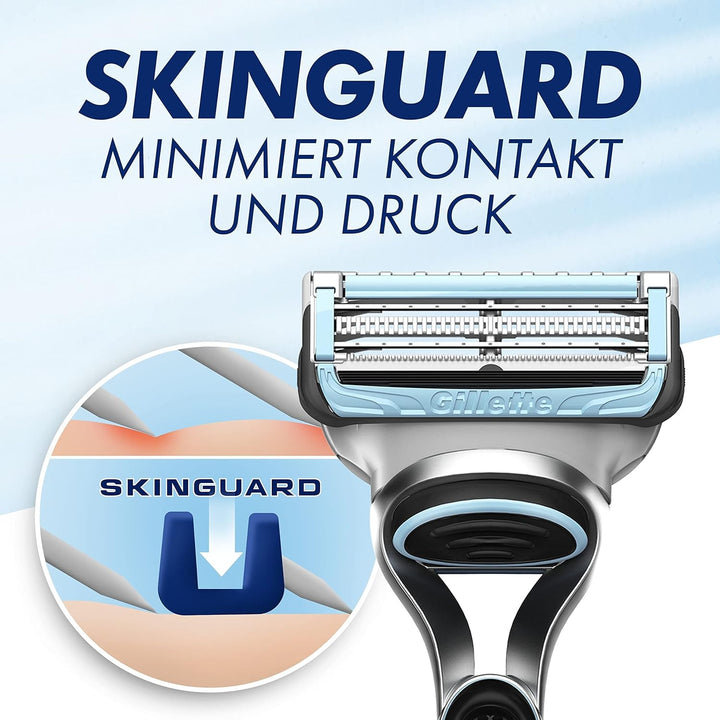 Gillette SkinGuard Sensitive Rasierklingen für Rasierer, 8 Ersatzklingen für Nassrasierer Herren mit