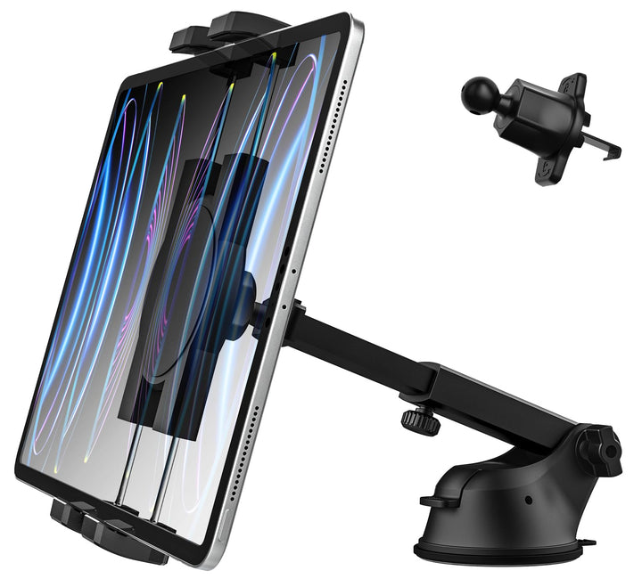woleyi Universeller Auto Tablet Halter, 3-in-1 Tablet & Handy Autohalterung Armaturenbrett Windschut
