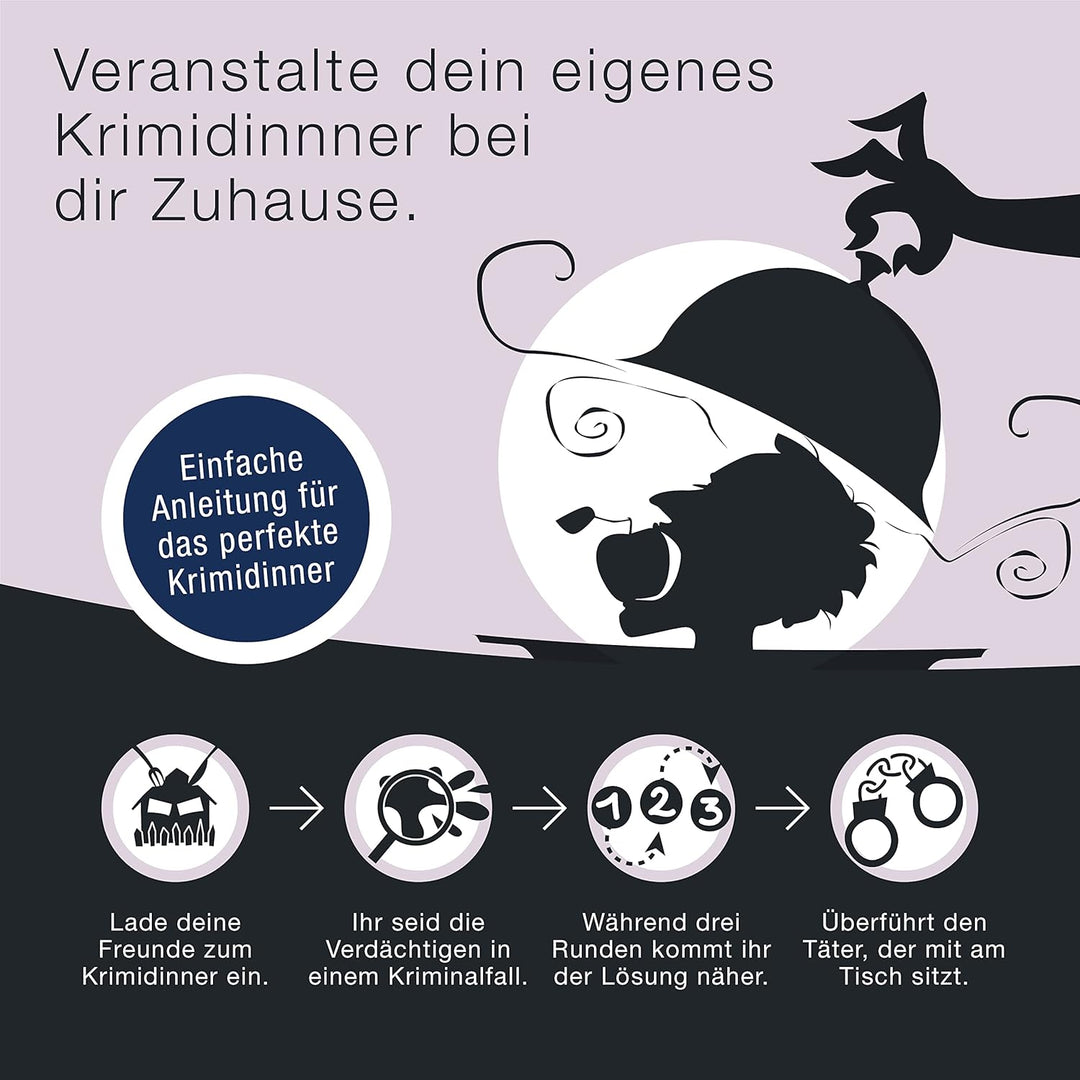 CULINARIO MORTALE® – Schatten über Landsitz Hagenberg - Krimidinner für Zuhause für 6 bis 8 Personen