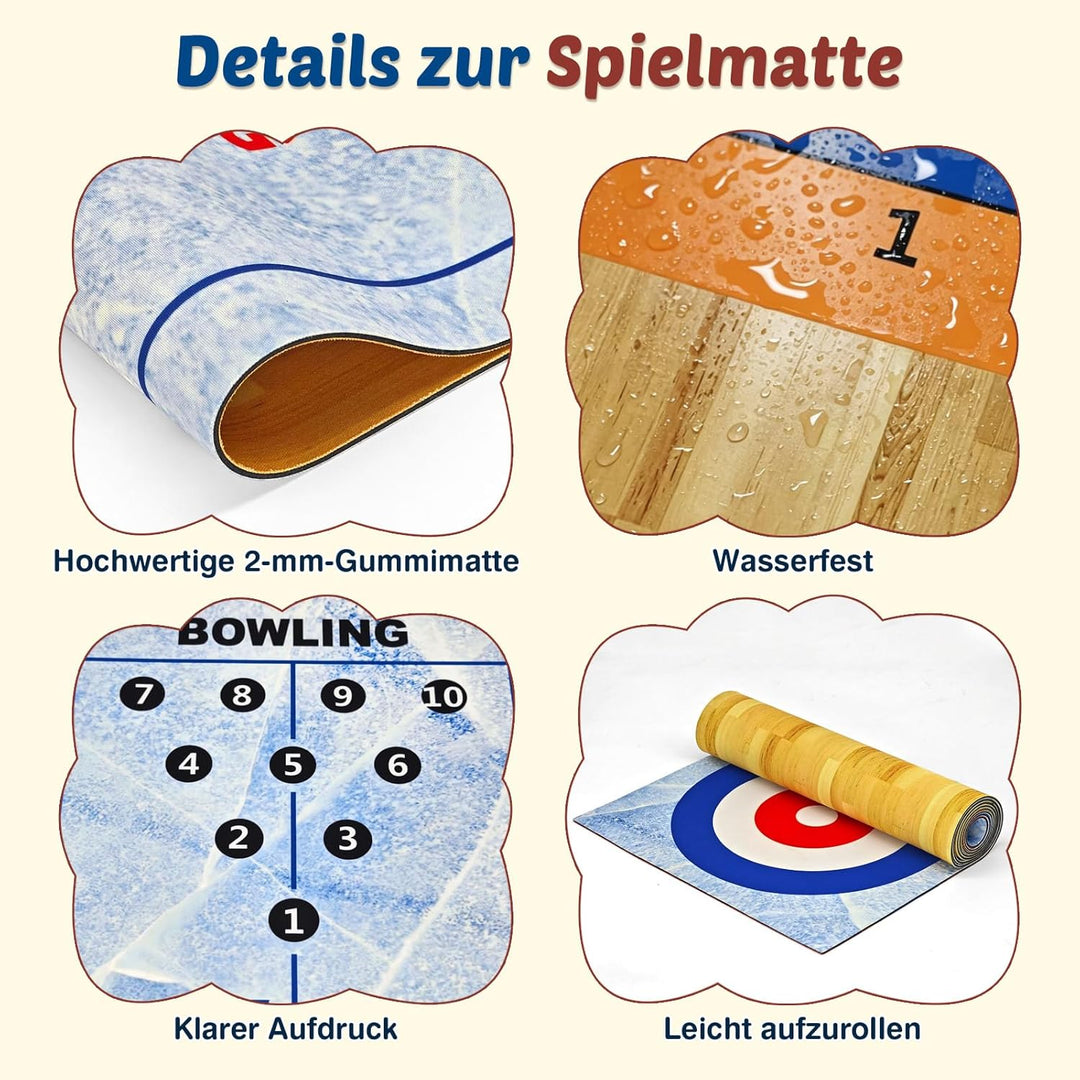 3 in 1 Shuffleboard Bowling Curling Spiel,Shuffleboard Tabelle top Games,Bowling Shuffleboard Tischs