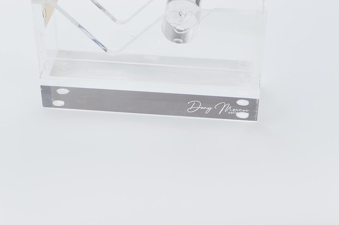 Dany Marcus Klebebandabroller, eleganter, grosser Tischabroller aus transparentem Acryl (Transparent