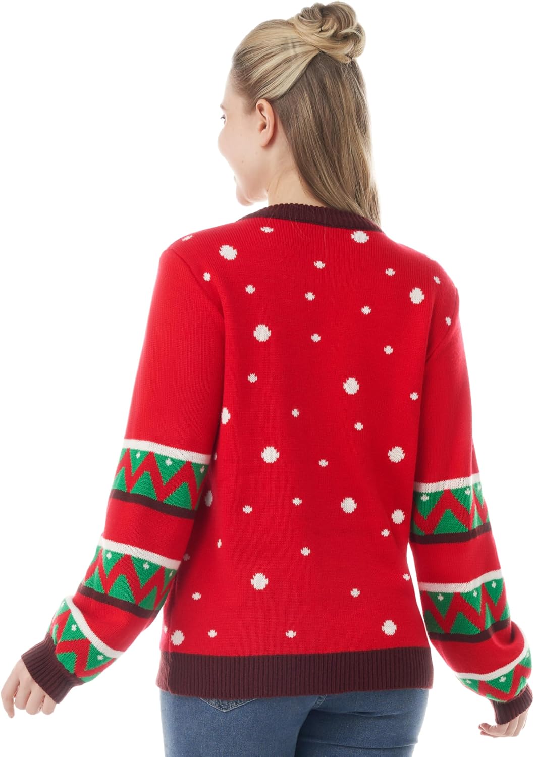 JOYIN Damen LED Beleuchtete Rentier Hässliche Weihnachtspullover Damen mit Integrierten Leuchtmittel