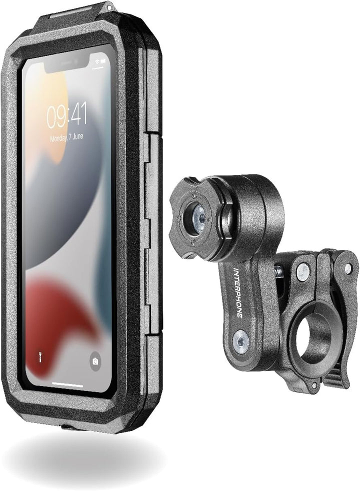Interphone - QUIKLOX Modular System - 2 in 1 - Handyhalterung für Motorräder - Universelle wasserdic