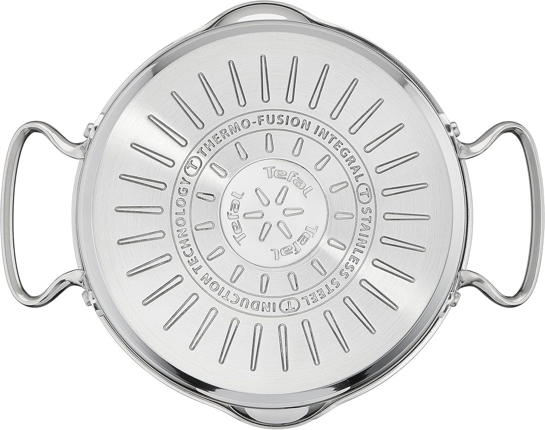 Tefal A702A8 Intuition Edelstahl Kochtopf-Set 7-Teilig | Geeignet für alle Herdarten | Messskala an