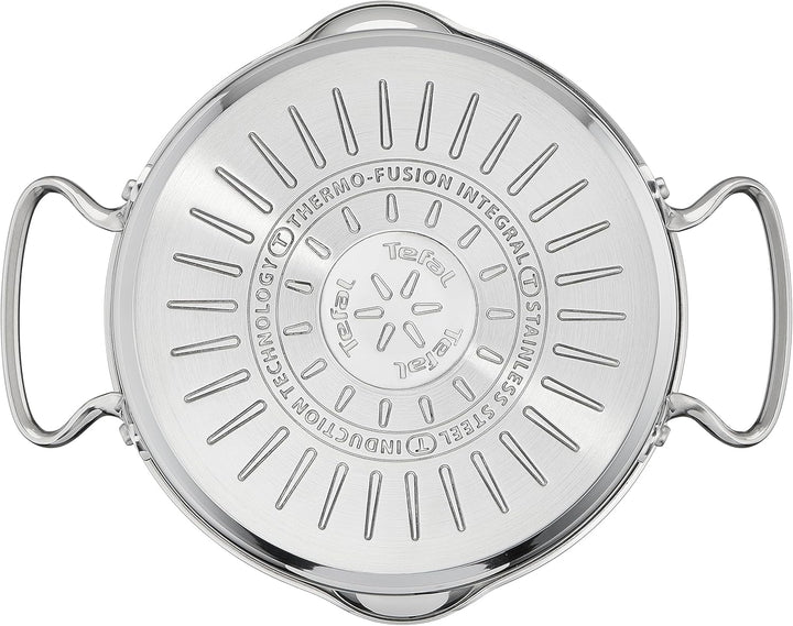 Tefal A702A8 Intuition Edelstahl Kochtopf-Set 7-Teilig | Geeignet für alle Herdarten | Messskala an
