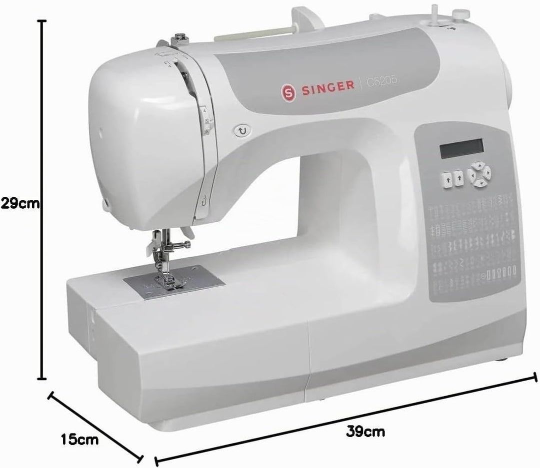 Singer C5205 Nähmaschine, weiss/grau Weiss, Grau, Weiss, Grau