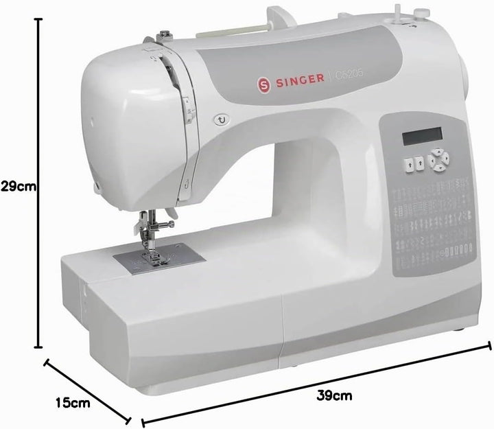 Singer C5205 Nähmaschine, weiss/grau Weiss, Grau, Weiss, Grau