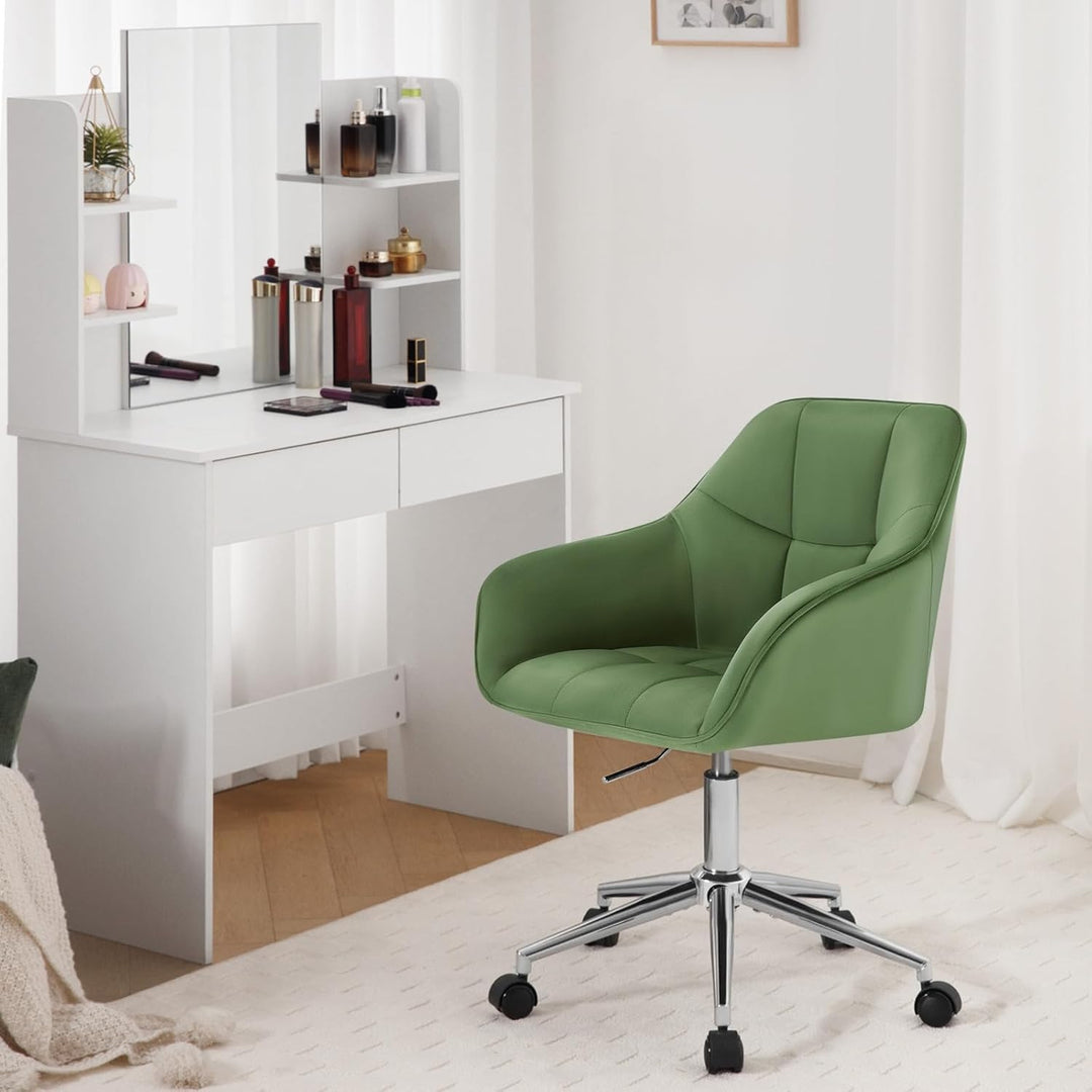 WOLTU Homeoffice Stuhl, Schreibtischstuhl, Drehstuhl, Schminkstuhl, höhenverstellbar, bis 150 kg bel