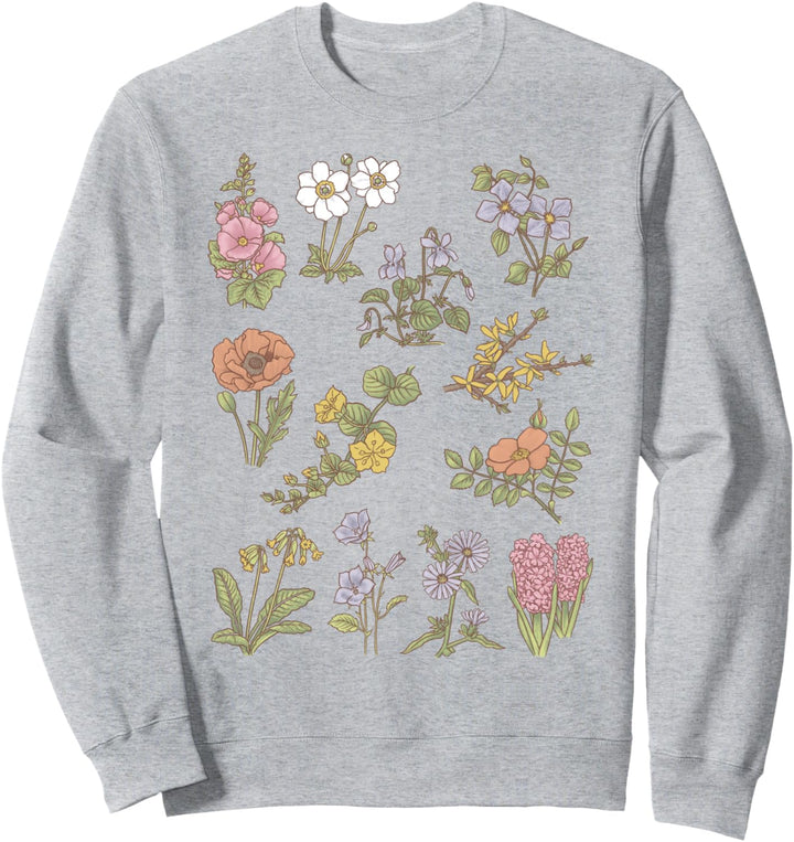 Trendy Flower Grid Poster Sweatshirt