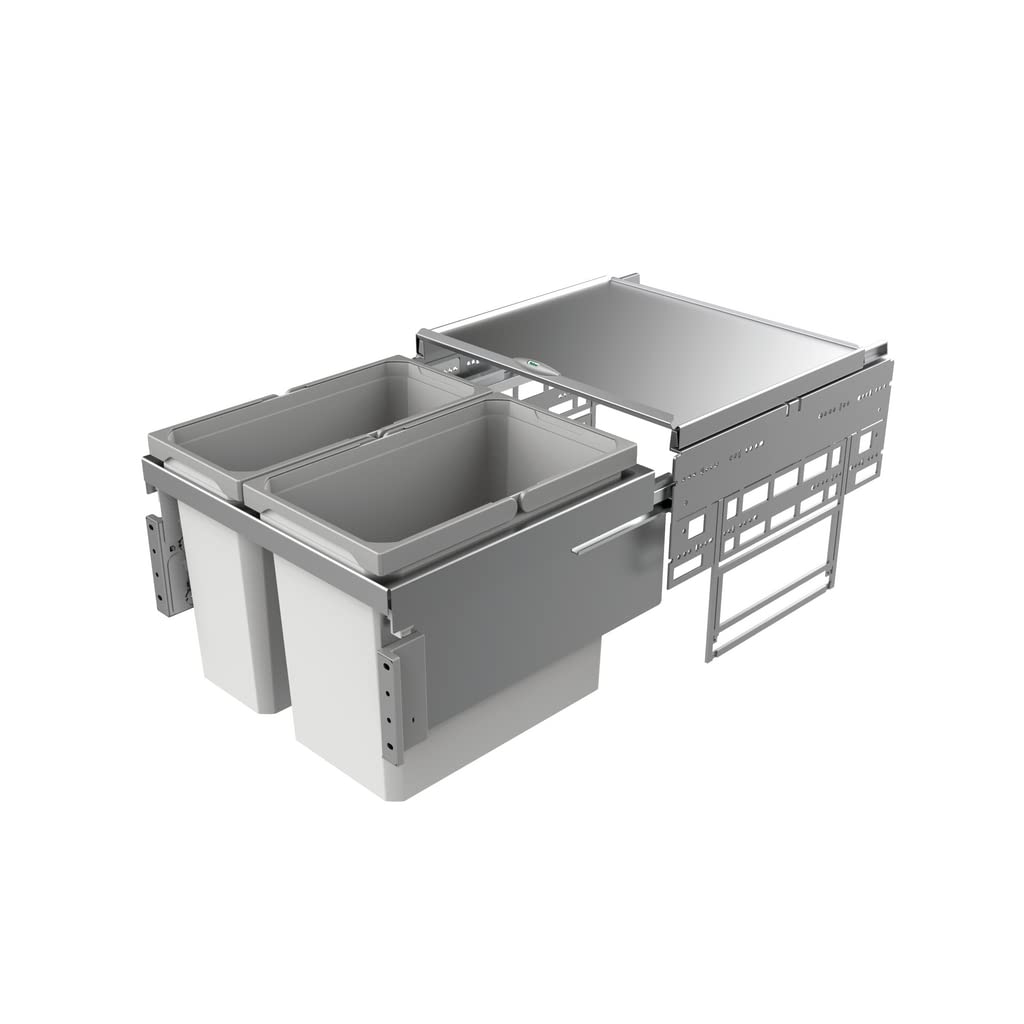 Naber, Cox® Base 1T 500-2. Abfallsammler, hellgrau, Höhe 360 mm