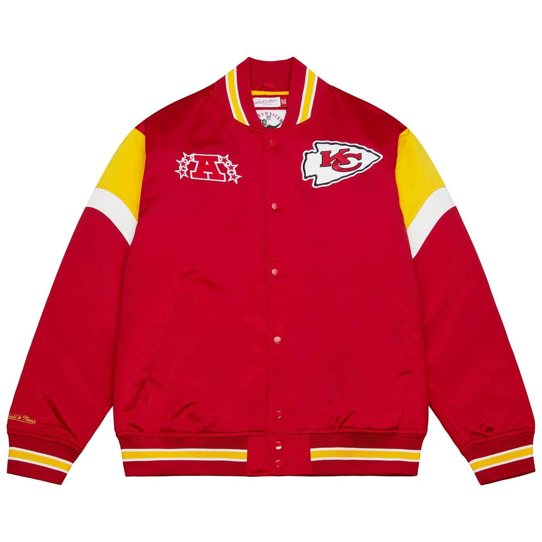 Mitchell & Ness NFL Heavyweight Satin Jacket - NFL XL Kansas City Chiefs, Rot, XL Kansas City Chiefs
