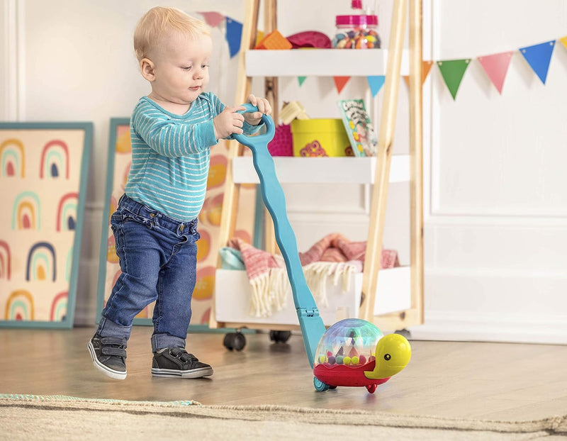 B. toys Baby Spielzeug Schildkröte Lauflernhilfe und Krabbelhilfe, Nachziehspielzeug mit Lichtern –