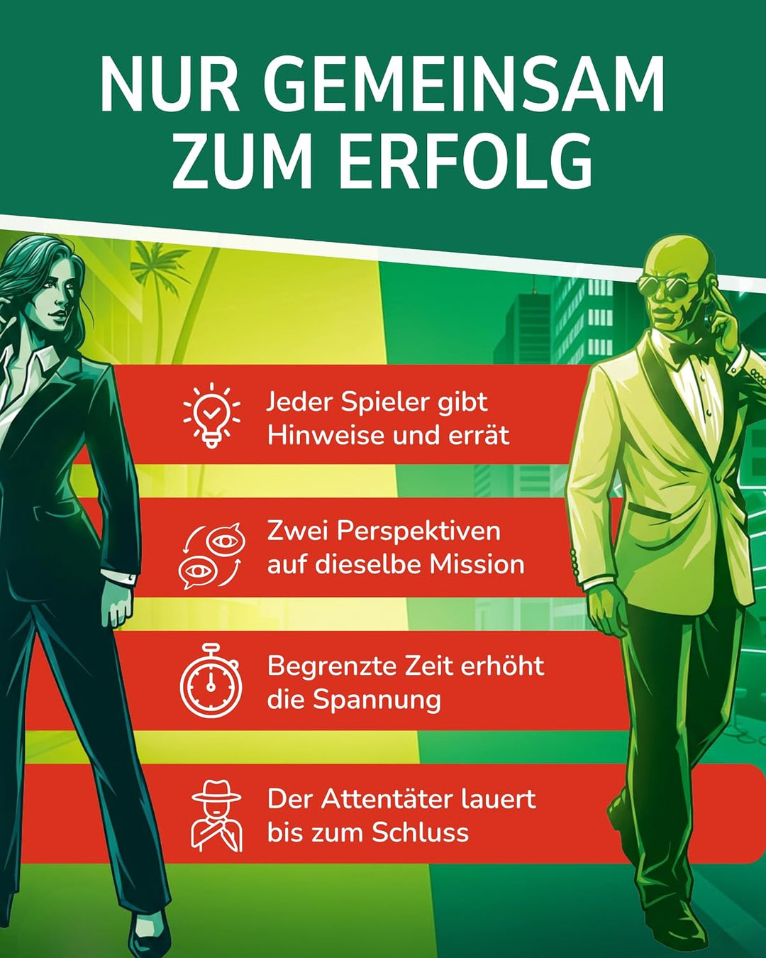 Czech Games Edition CGE Codenames Duett - Kommunikatives Partyspiel mit hohem Wiederspielwert - Spie