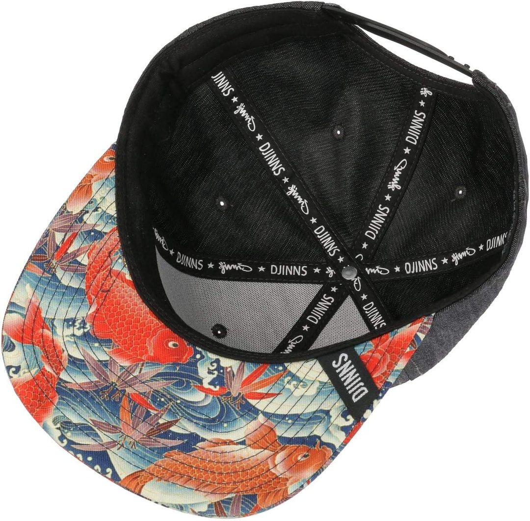 Djinns - Koi Linen (REV. Schwarz) - Snapback Cap Baseballcap Hat Kappe Mütze Caps