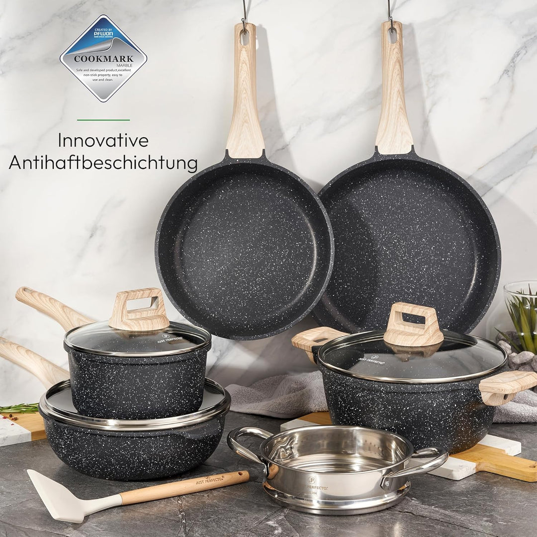 JUST PERFECTO Topfset und Pfannenset Induktion - Pfannenset mit deckel - Pots & Pans sets - töpfe un