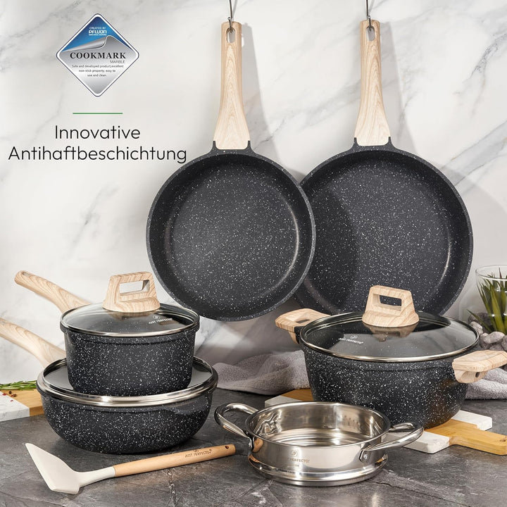 JUST PERFECTO Topfset und Pfannenset Induktion - Pfannenset mit deckel - Pots & Pans sets - töpfe un