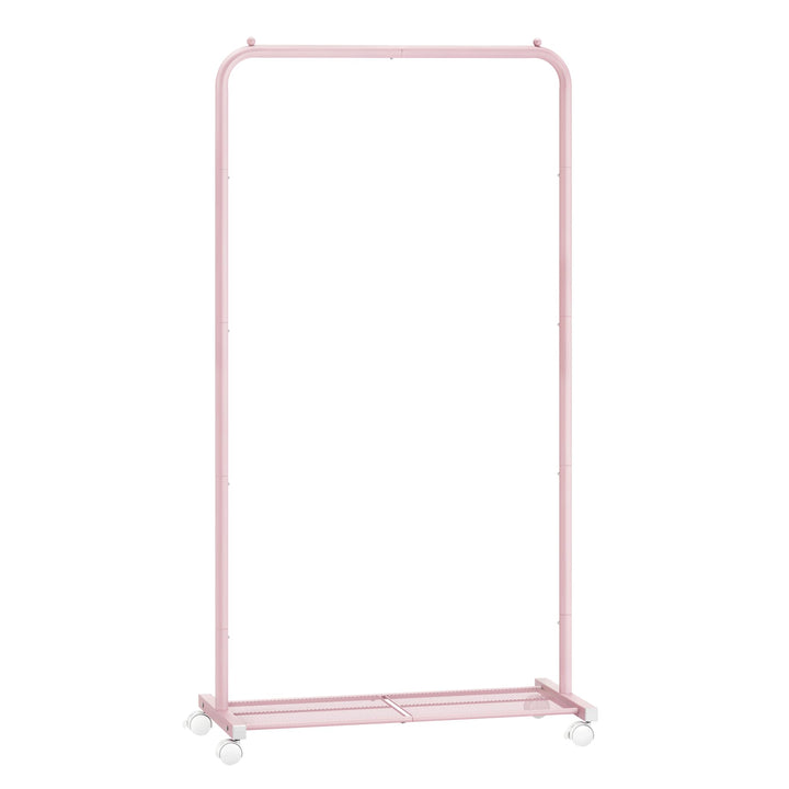 SONGMICS Kleiderständer, Kleiderstange auf Rollen, Garderobenständer 74 cm breit, Rollgarderobe mit