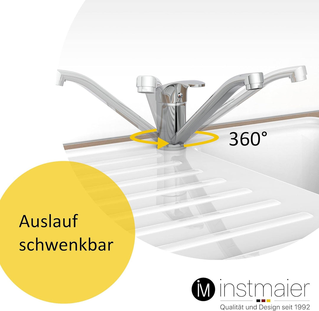 instmaier K1 Küchenaramtur | Wasserhahn Küche | Mischbatterie für die Küche | Armatur Spüle | Spülti