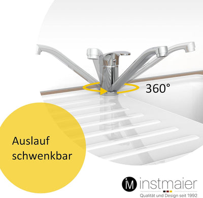 instmaier K1 Küchenaramtur Niederdruck | Wasserhahn Küche | Niederdruck Spültischarmatur | Armatur S