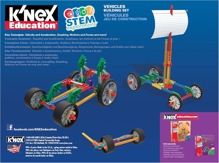 MINT-Forschung Fahrzeug-Baukasten, K'NEX Bildung, Basic Fun, 79320, Lernspielzeug für Kinder, MINT-L