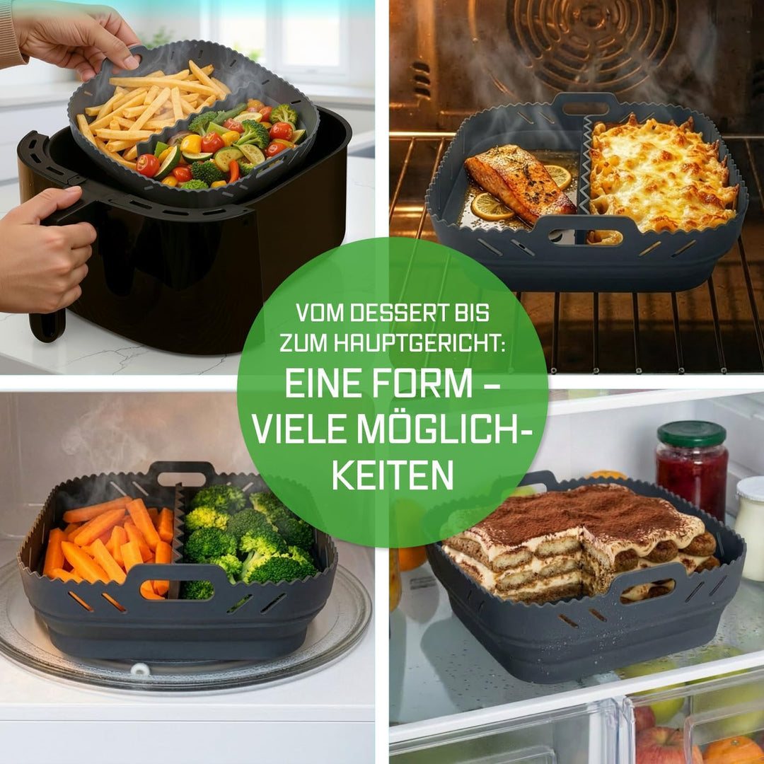 GOURMETmaxx Silikonform Heissluftfritteuse 4L - ideales Airfryer Zubehör | Heissluftfritteuse Zubehö