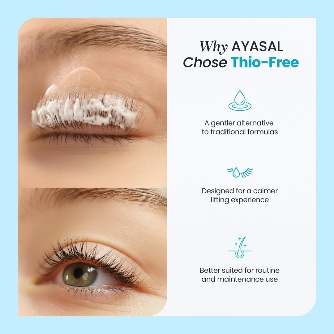 AYASAL Lash Lift Kit Refills: Step 1+2 Refill Set, Korean Thio-Free Lash Perm - Professional Long La