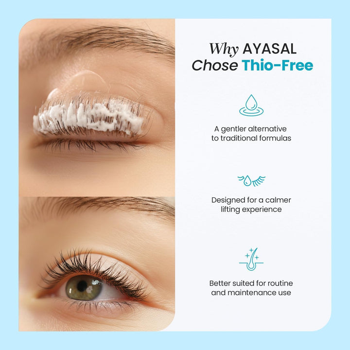 AYASAL Lash Lift Kit Refills: Step 1+2 Refill Set, Korean Thio-Free Lash Perm - Professional Long La