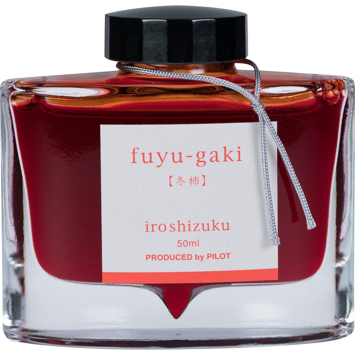 PILOT Iroshizuku 69209 Füllfederhalter-Tinte, Fuyu-Gaki, Winterpersimmon (orange-rot), 50 ml Flasche