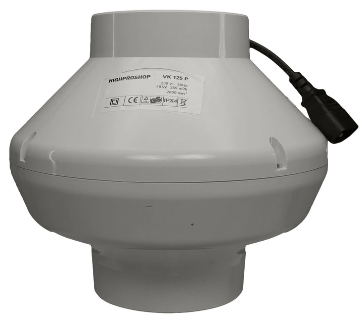 Rohrlüfter Vents VK 125 Un Thermostat + Regler 355 m³/h (125mm)