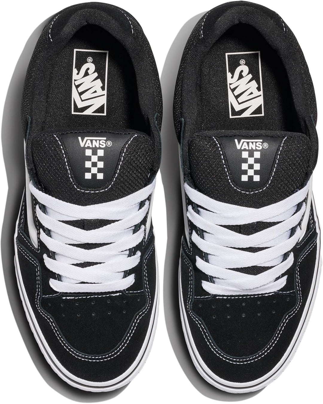 Vans Herren Caldrone Sneaker 48 EU Suede Mesh Black White, 48 EU Suede Mesh Black White