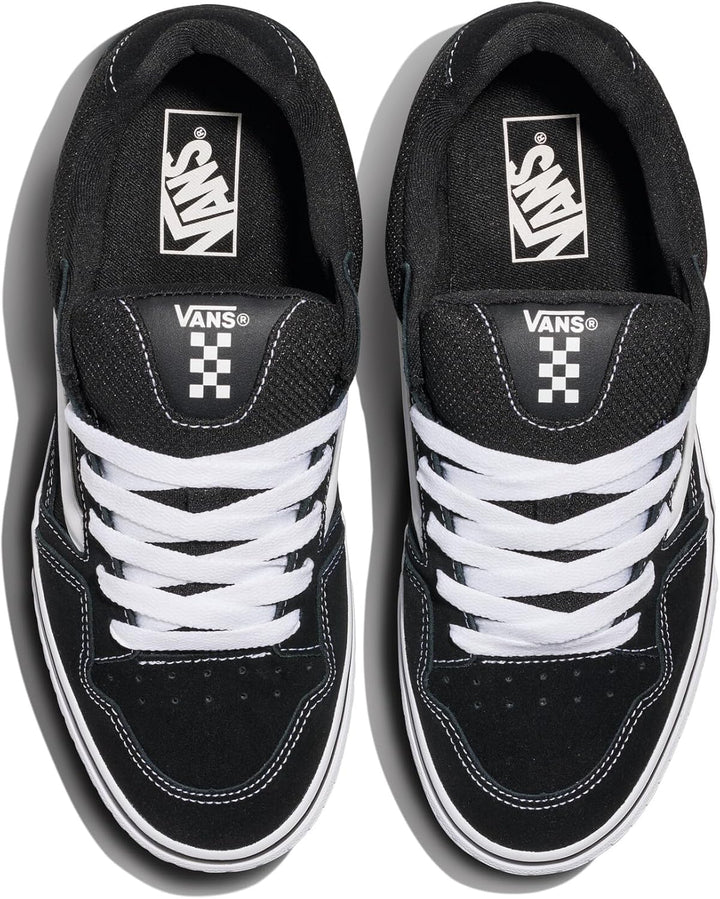 Vans Herren Caldrone Sneaker 48 EU Suede Mesh Black White, 48 EU Suede Mesh Black White