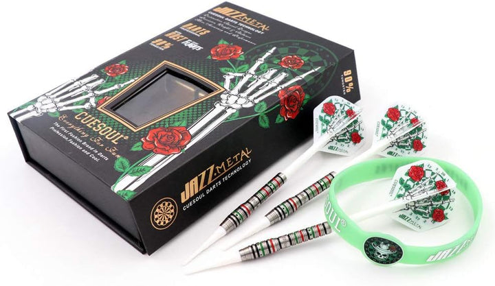 CUESOUL Jazz-Metal 19g Soft Tip 90% Wolfram Dart Set mit integrierten ROST Flights CSJM-JMRWDT19, CS