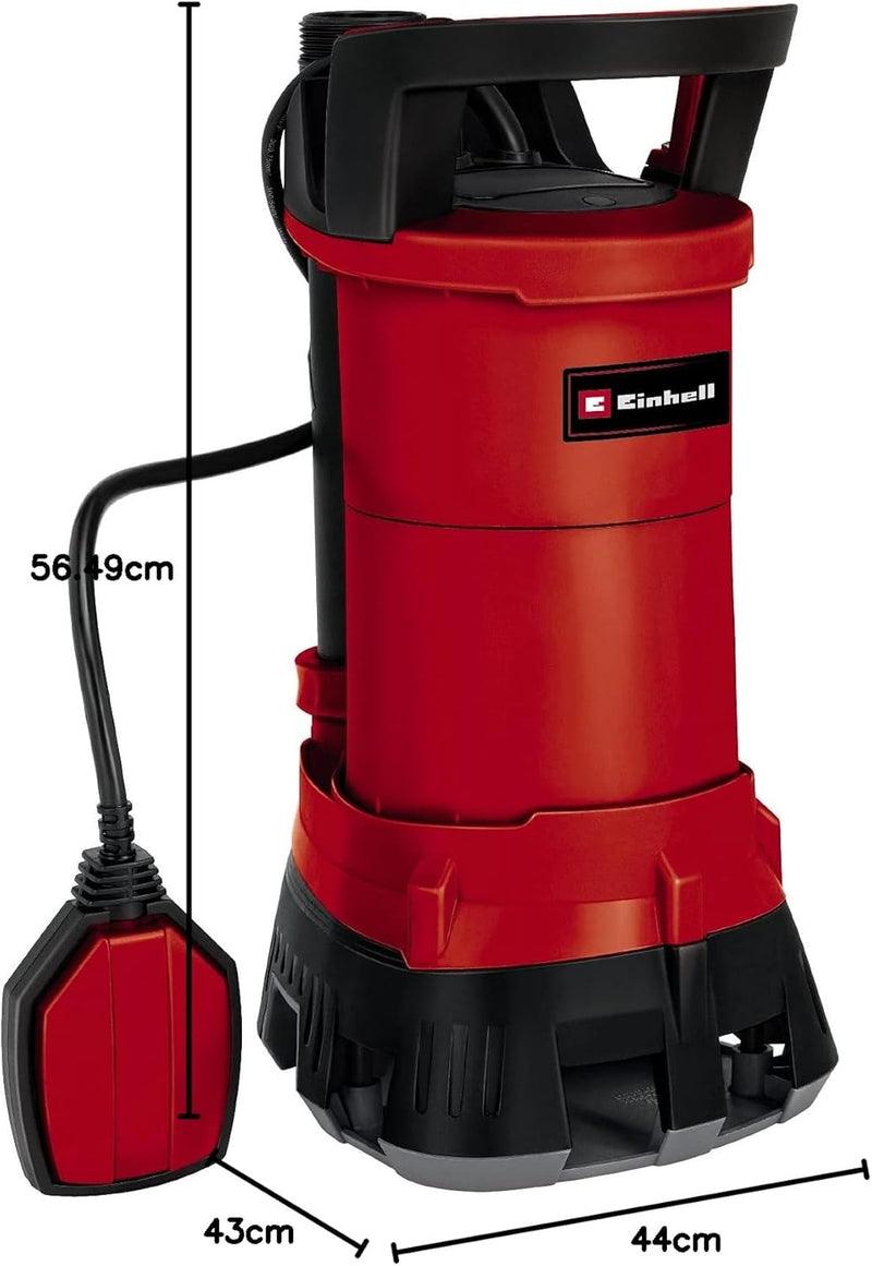 Einhell GE-DP 6935 ECO Schmutzwasserpumpe (690 W, Ø35 mm Fremdkörper, 17.500 L/h Förderl., ECO-Power