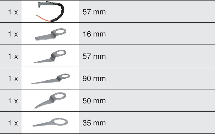 KS Tools 140.2219 Druckluft-Oszillationsschneider-Satz, 6-tlg.