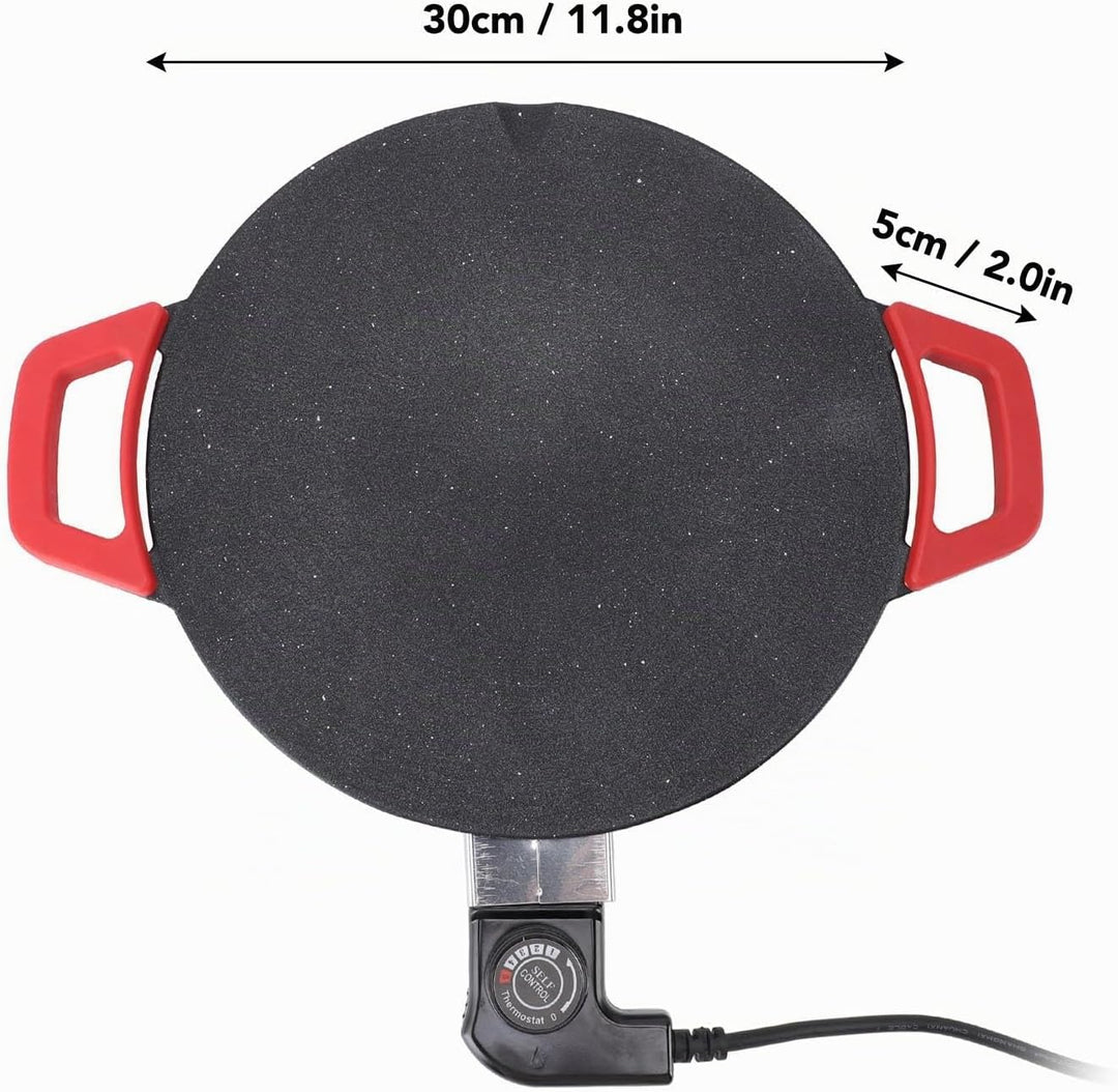 11,8 Zoll Elektrische Grillplatte, Antihaftbeschichtetes, Rauchfreies Elektrisches BBQ-Grill-Backble