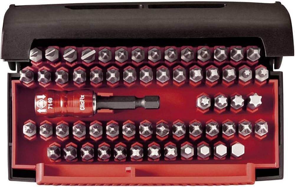 Wiha Bit Set Collector Standard 25 mm gemischt 62-tlg. 1/4", Universal Bitsatz mit magnetischem Schn