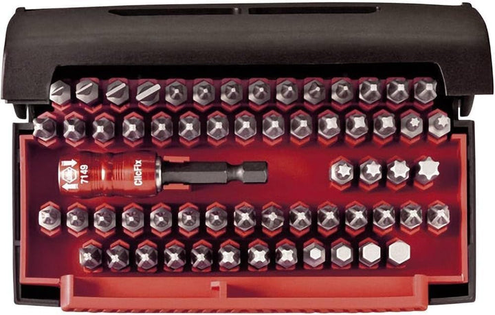 Wiha Bit Set Collector Standard 25 mm gemischt 62-tlg. 1/4", Universal Bitsatz mit magnetischem Schn