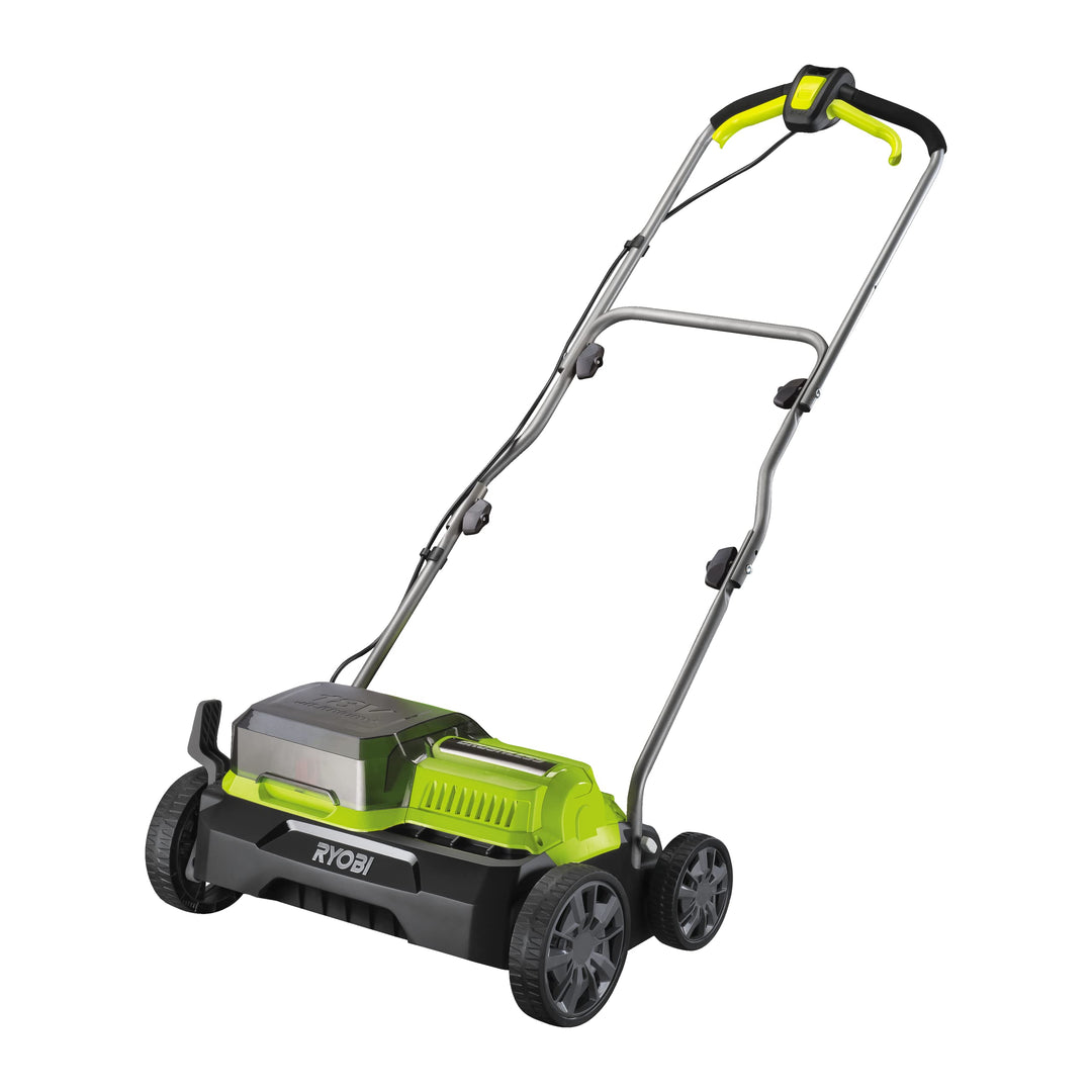 RYOBI 18V ONE+ Brushless Akku-Vertikutierer RY18SFX35A-0 (Arbeitsbreite 35 cm, 4-stufige Tiefeneinst