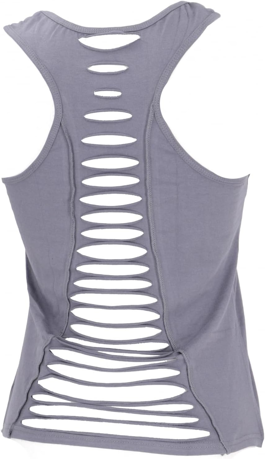 GURU SHOP Goa Psytrance Top, Pixi Top, Rückenfreies Top, Damen, Synthetisch 40 Taubenblau, 40 Tauben