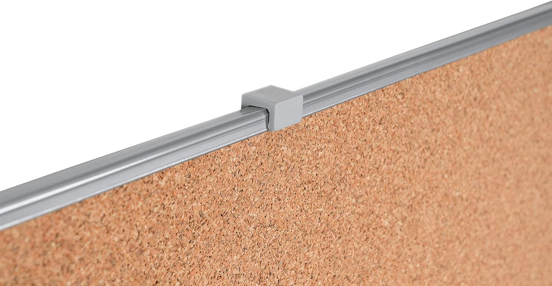 BoardsPlus Economy Korktafel, 118 x 88 cm, Rahmen aus grauer Tech-Legierung 120 x 90 cm, 120 x 90 cm