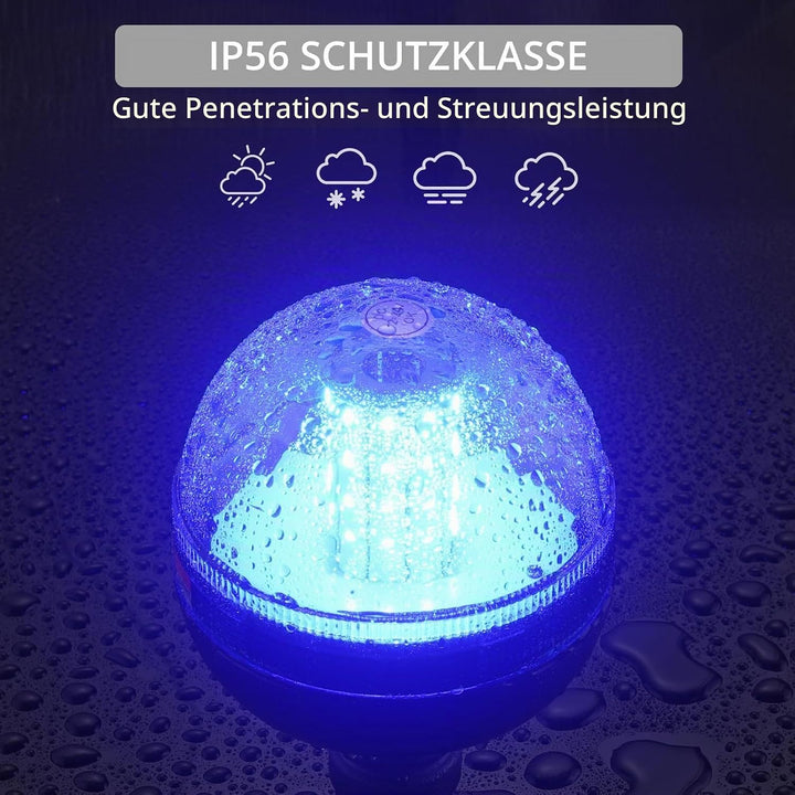 Justech 2x 40 SMD LED Rundumleuchte Warnleuchten Rundumlicht mit Blinkleuchte Blitzleuchte IP56 Magn