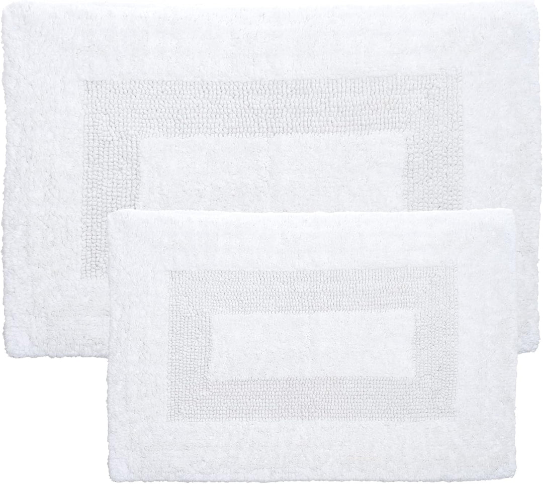 Lavish Home Badematten-Set, Baumwolle, wendbar, weich, saugfähig und maschinenwaschbar, 88,9 x 55,9