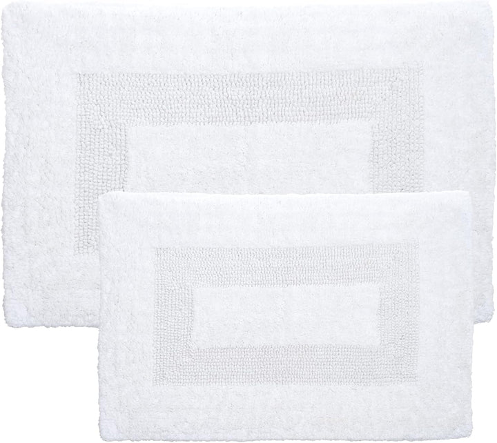 Lavish Home Badematten-Set, Baumwolle, wendbar, weich, saugfähig und maschinenwaschbar, 88,9 x 55,9