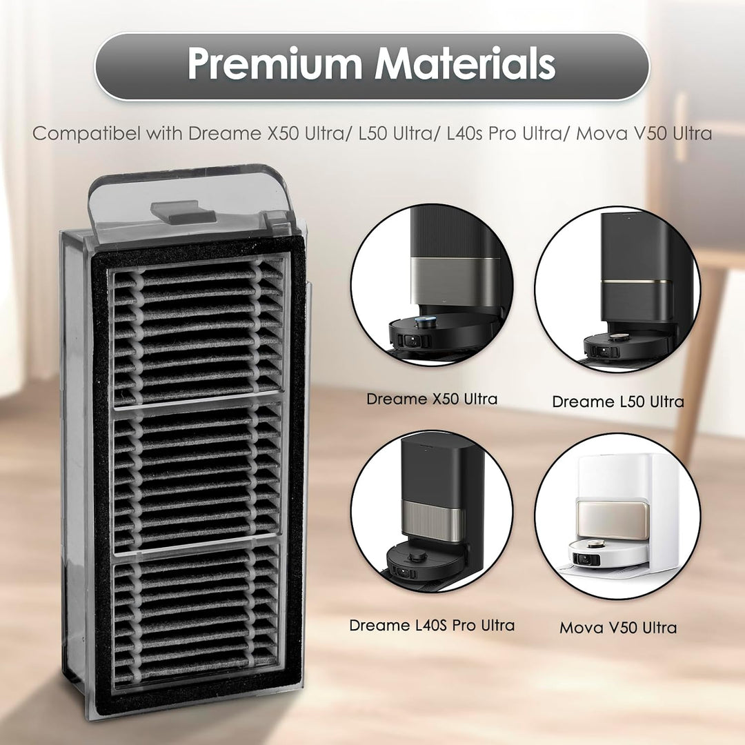 (6 Stück) X50 Ultra Ersatz-HEPA-Filter für Dreame X50 Ultra, L40s Pro Ultra, L50 Pro Ultra, X50 Mast
