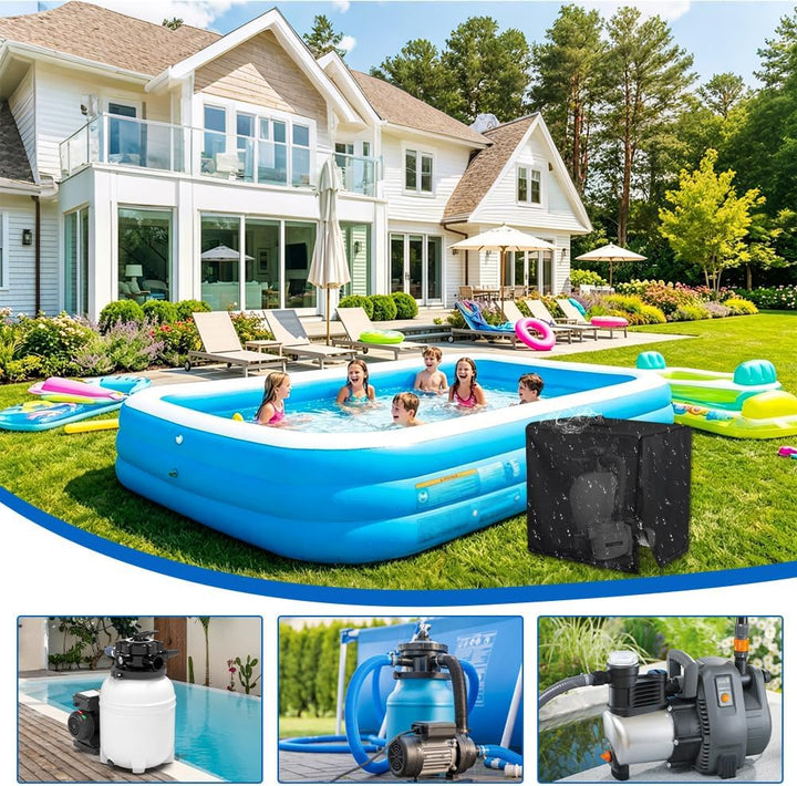 Poolpumpe Abdeckung, wasserdichte Sandfilteranlage Abdeckung für INTEX Krystal Clear Poolpumpes, Pum